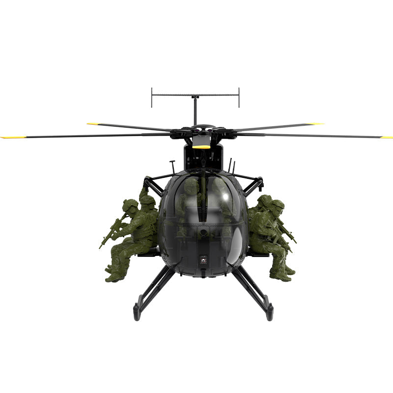 YUXIANG F118S MH-6 Little Bird 1/16 Scale 250-Class FPV RC Military Helicopter 5-Blade Flybarless GPS RTF