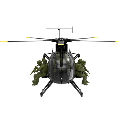 YUXIANG F118S MH-6 Little Bird 1/16 Scale 250-Class FPV RC Military Helicopter 5-Blade Flybarless GPS RTF