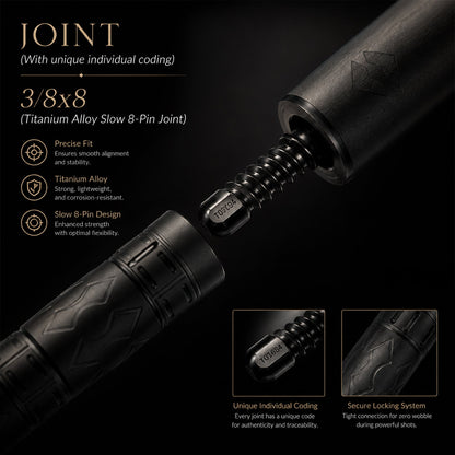TRANSK Global Collector's Edition Metal Carbon Fiber Pool Cue - No.01, Only 10 Pieces Worldwide