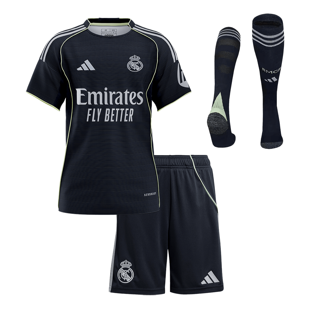 Kids Real Madrid Away Full Kit 2025/26 [PREMIUM]