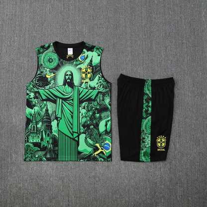 Brazil Vest Set Training Tracksuits 25/26 Football Kit Soccer Jersey