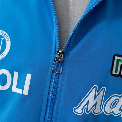 Napoli Windbreaker 1988-1989 Blue Football Soccer Jacket