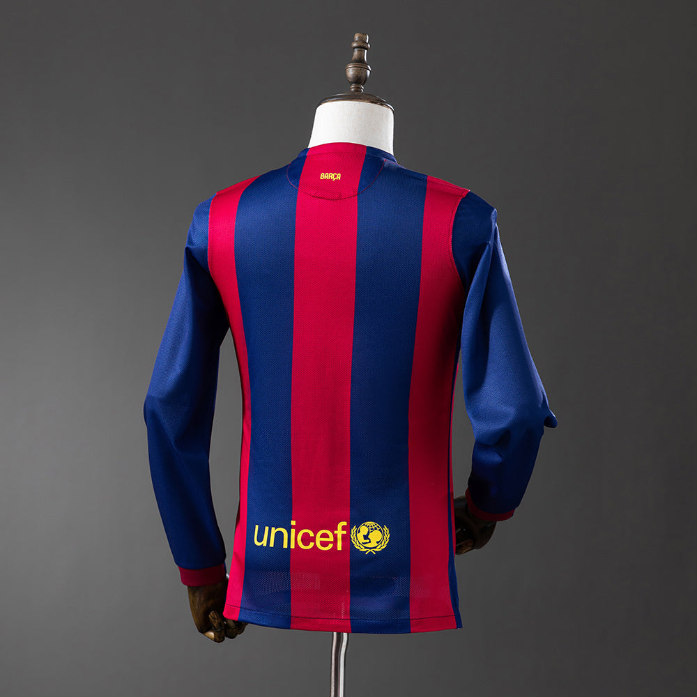 Barcelona Jersey 2014-15 Home Retro Kit Long Sleeves