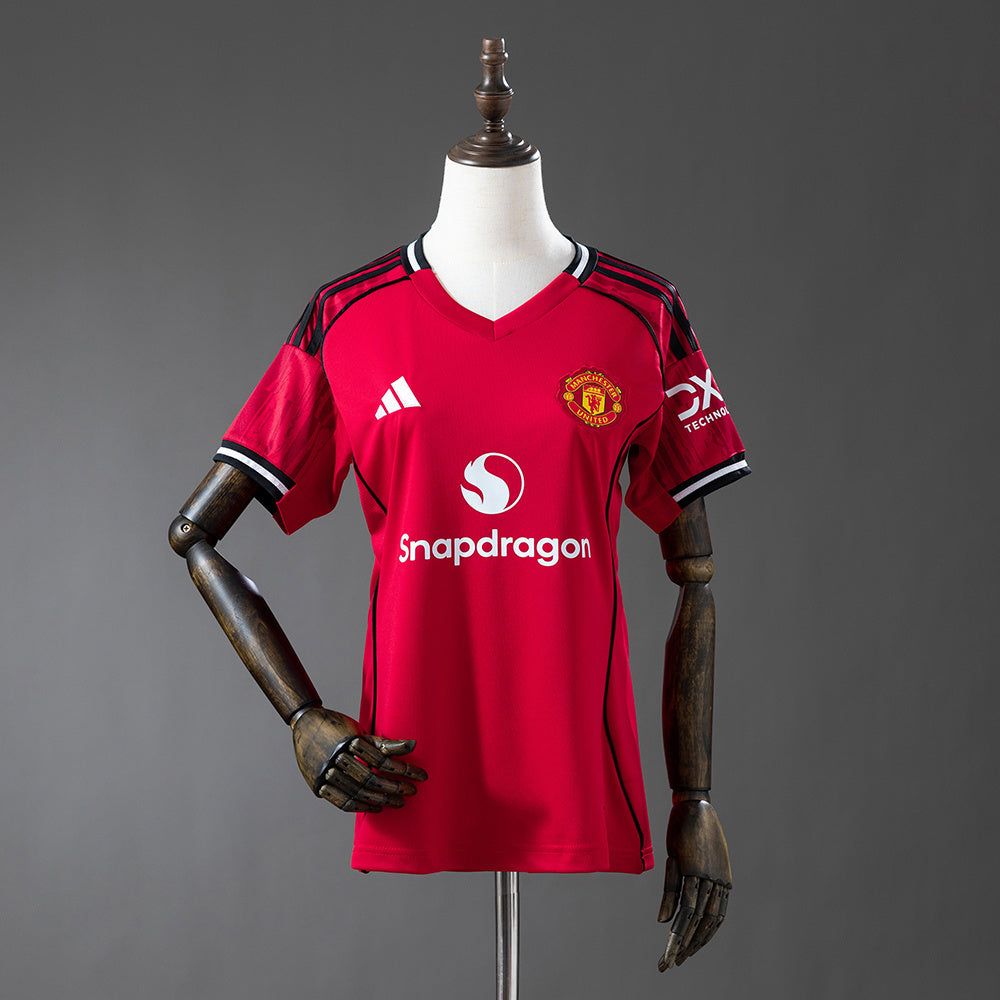 Women Manchester United Jersey 25/26 Home Football Kit Soccer Jersey