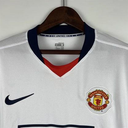 Retro Manchester United Jersey 2007/08 Away Long Sleeve Football Kit Soccer Shirt