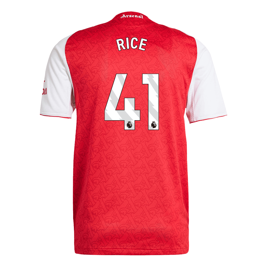 RICE #41 Mens Arsenal Home Jersey 2025/26 - Player Version (Slim Fit)