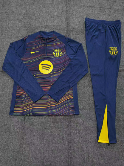 Kids Barcelona Training Tracksuits 25/26 Football Kit Soccer Jersey