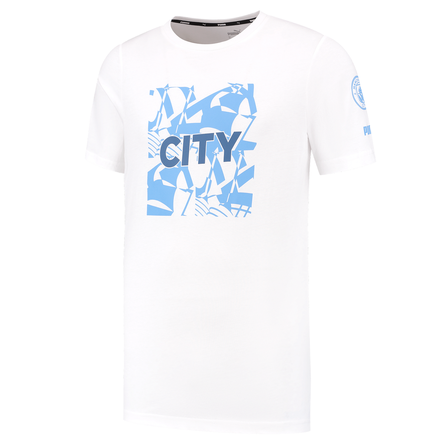 Puma Men's Manchester City FtblCore Graphic Tee-White