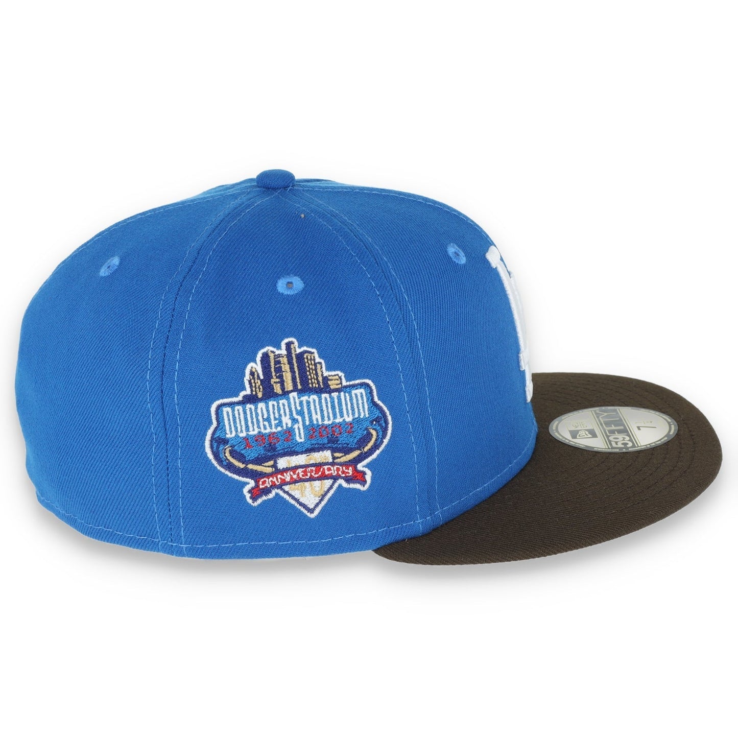 New Era Los Angeles Dodgers 40th Anniversary Side Patch 59FIFTY Fitted  Mystic Blue/Brown