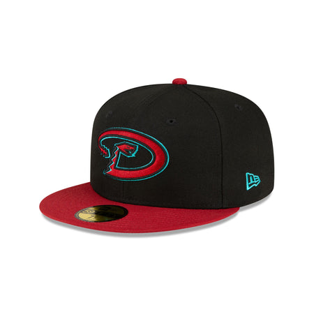 ARIZONA DIAMONDBACKS Authentic Collection Road 59FIFTY Fitted- BLACK / RED