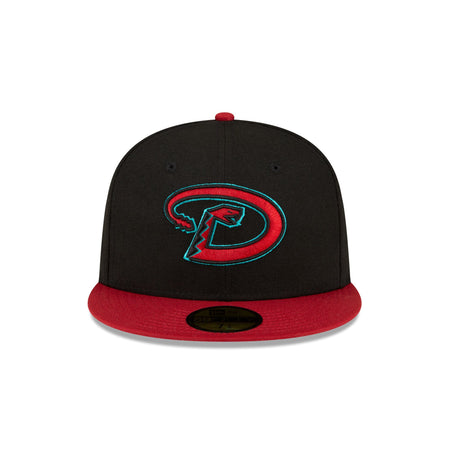 ARIZONA DIAMONDBACKS Authentic Collection Road 59FIFTY Fitted- BLACK / RED