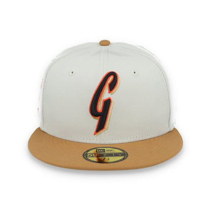 New Era San Francisco Giants 50th Anniversary Side Patch 59IFTY Fitted hat- Chrome/Light Bronze