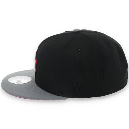 New Era Los Angeles Dodgers 2020 World Series Side Patch Metallic 59FIFTY Fitted Hat- Black/Grey/Red