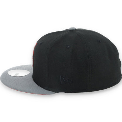 New Era Atlanta Braves 150th Anniversary Series Side Patch Metallic 59FIFTY Fitted Hat- Black/Grey/Red