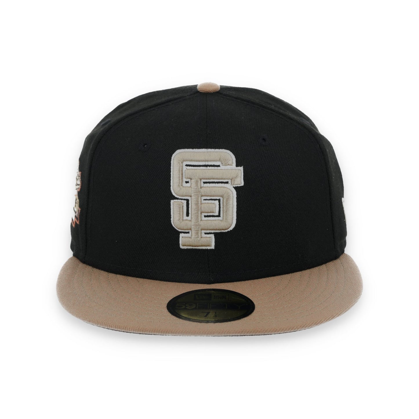 New Era San Francisco Giants  1989 Battle Of The Bay Side patch 59FIFTY Fitted Hat-Black/Khaki