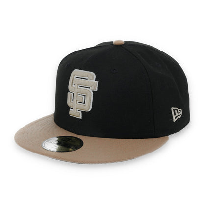 New Era San Francisco Giants  1989 Battle Of The Bay Side patch 59FIFTY Fitted Hat-Black/Khaki