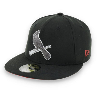 New Era St. Louis Cardinals 2006 World Series Side Patch 59FIFTY Fitted Hat-Metallic Grey/Black