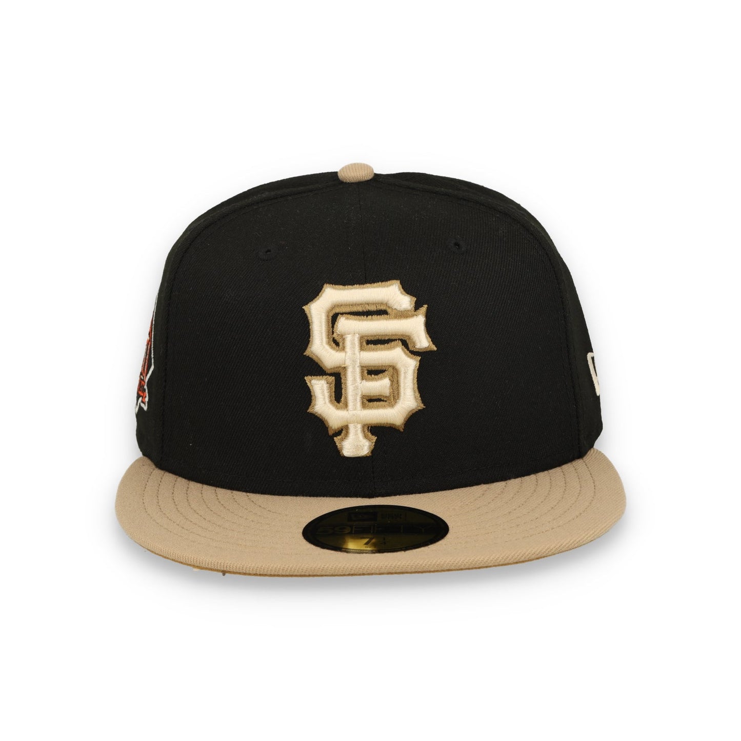 New Era San Francisco Giants 60th Anniversary Side Patch 59FIFTY Fitted Hat-Black/Camel