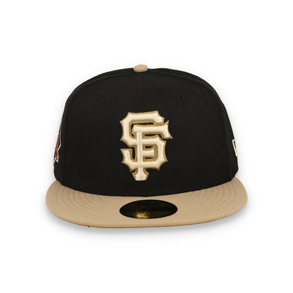 New Era San Francisco Giants 60th Anniversary Side Patch 59FIFTY Fitted Hat-Black/Camel