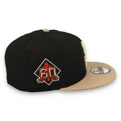 New Era San Francisco Giants 60th Anniversary Side Patch 59FIFTY Fitted Hat-Black/Camel