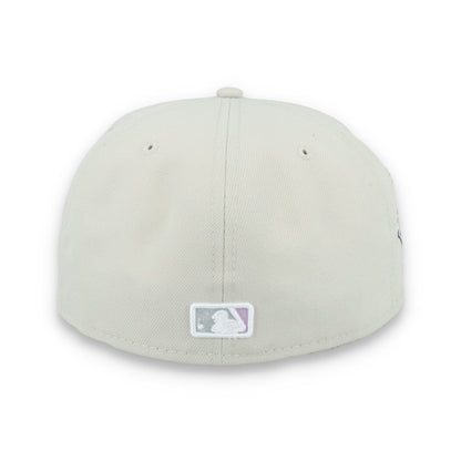New Era Los New York Yankees Floral Side Patch 59FIFTY Fitted Hat-Stone/Lavender