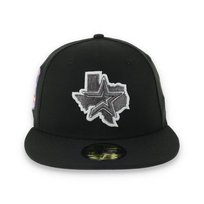 New Era Houston Texas 50th Anniversary Side Patch 59FIFTY Fitted Hat-Metallic Grey/Black