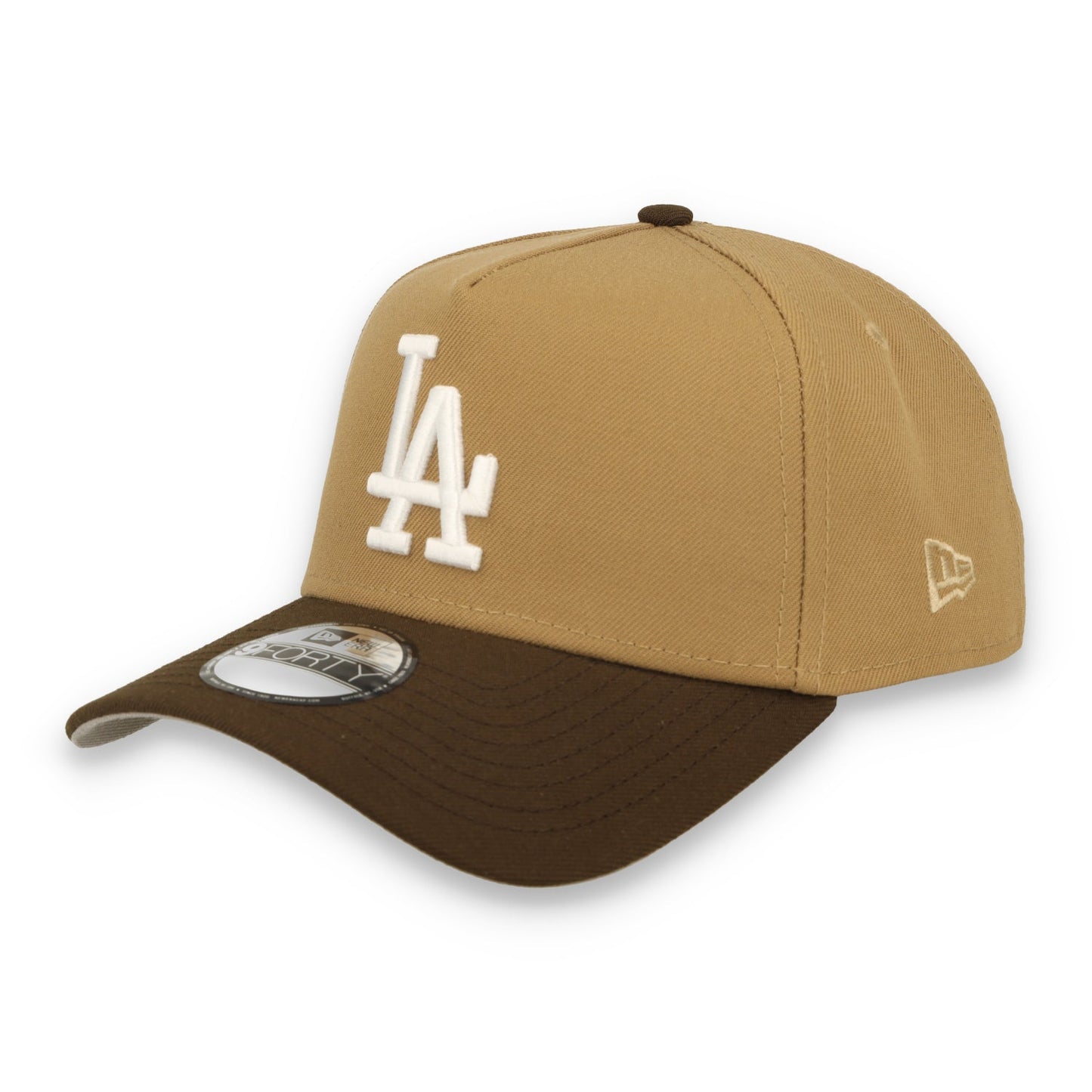 New Era Los Angeles Dodgers 40th Anniversary  9FORTY A-Frame Snapback Hat-Khaki/Burnt Wood