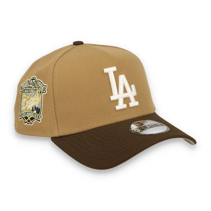 New Era Los Angeles Dodgers 40th Anniversary  9FORTY A-Frame Snapback Hat-Khaki/Burnt Wood