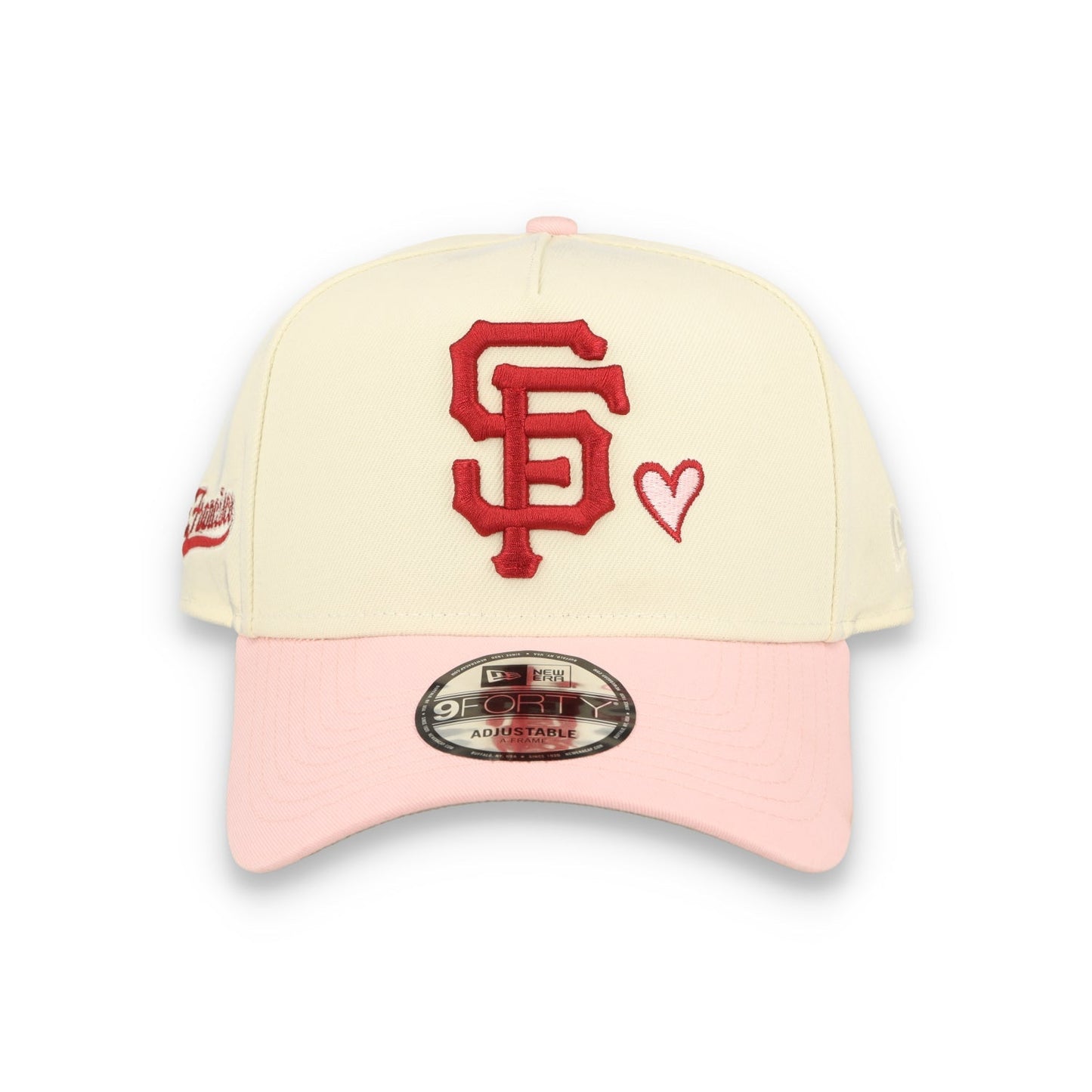 New Era San Francisco Giants Hearts 9FORTY A-Frame Snapback Hat-Chrome White