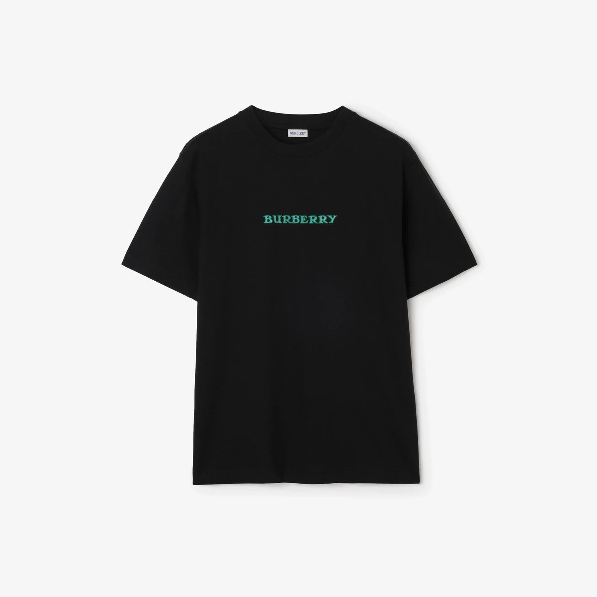 Burberry Heritage Logo Cotton T-Shirt in Black
