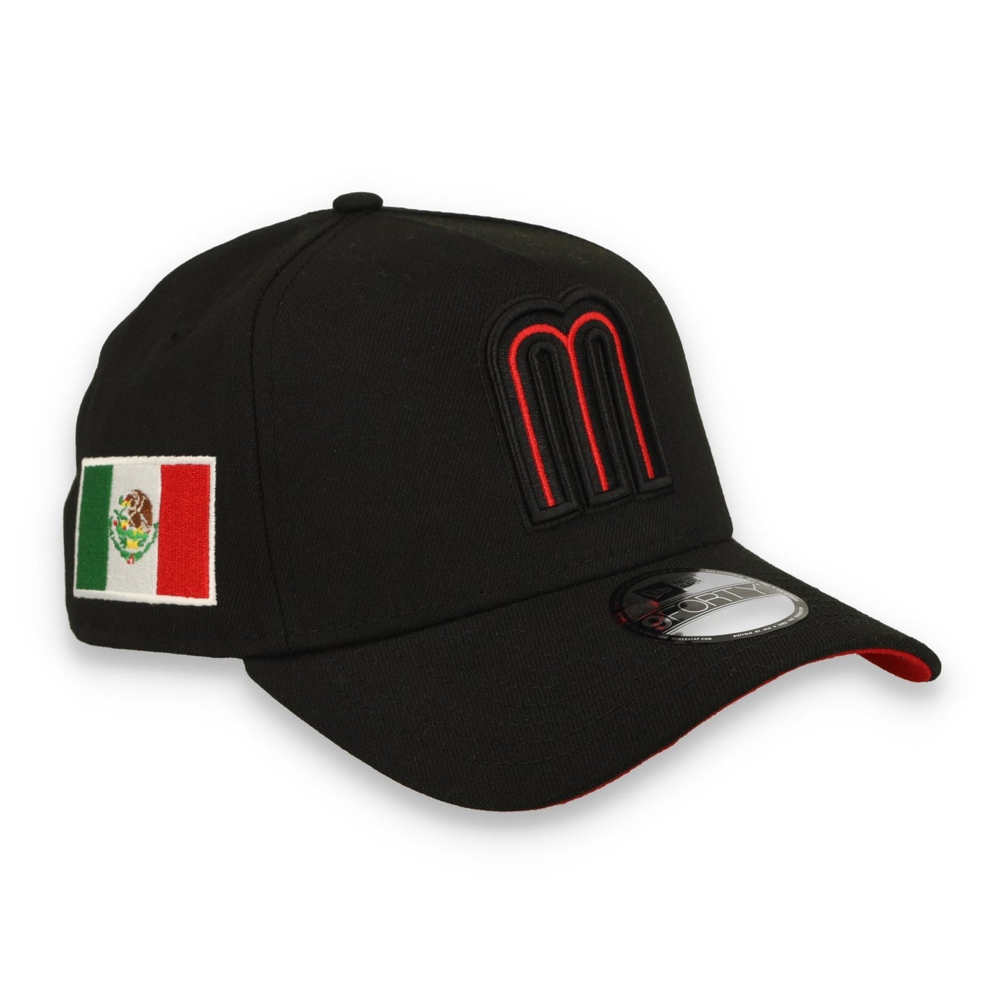 New Era Mexico WBC  9FORTY A-Frame Snapback Hat-Black/Red