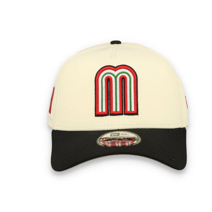 New Era Mexico WBC  9FORTY A-Frame Snapback Hat-WHITE/BLACK