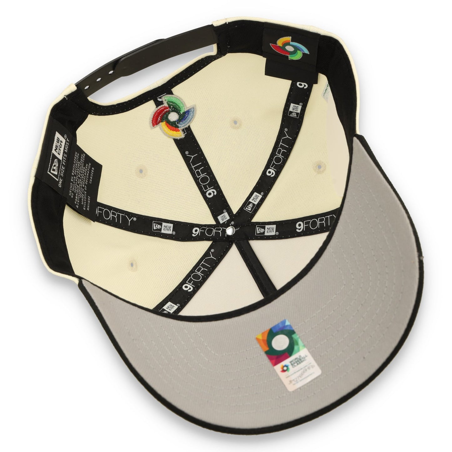 New Era Mexico WBC  9FORTY A-Frame Snapback Hat-WHITE/BLACK