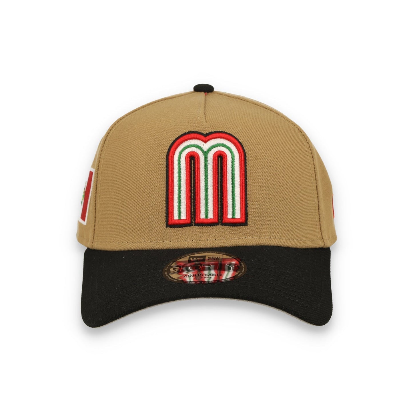 New Era Mexico WBC  9FORTY A-Frame Snapback Hat-Khaki/Black