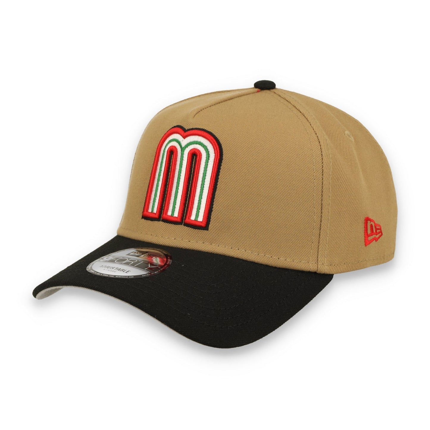 New Era Mexico WBC  9FORTY A-Frame Snapback Hat-Khaki/Black