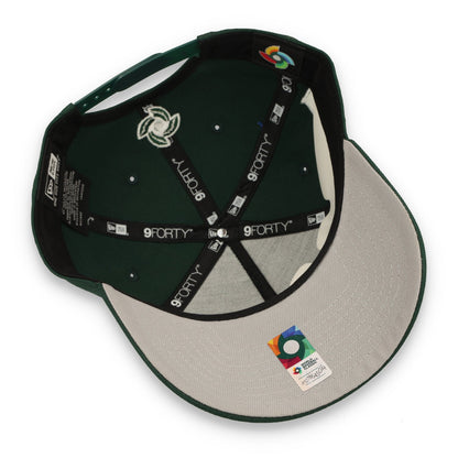 New Era Mexico WBC  9FORTY A-Frame Snapback Hat-Dark Green