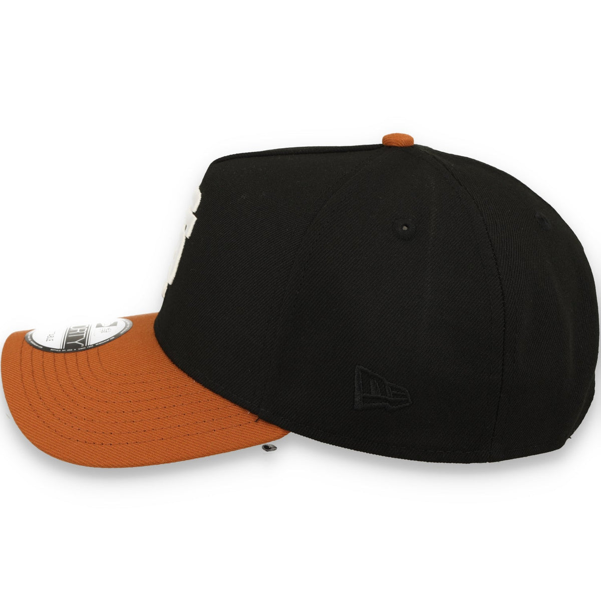 New Era San Francisco Giants Candlestick 9FORTY A-Frame Snapback Hat-Black/Earthy Brown