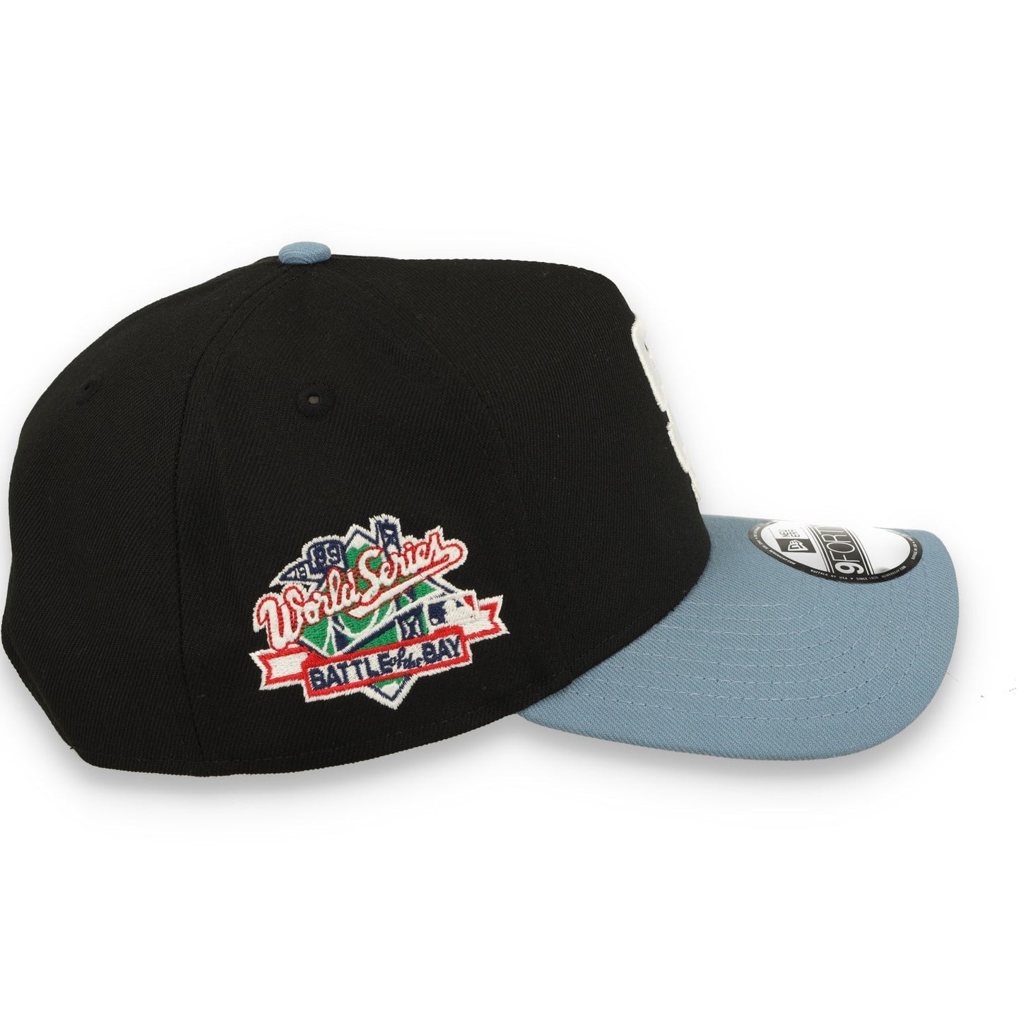 New Era San Francisco Giants Battle Of the Bay 9FORTY A-Frame Snapback Hat-Black/Faded Blue