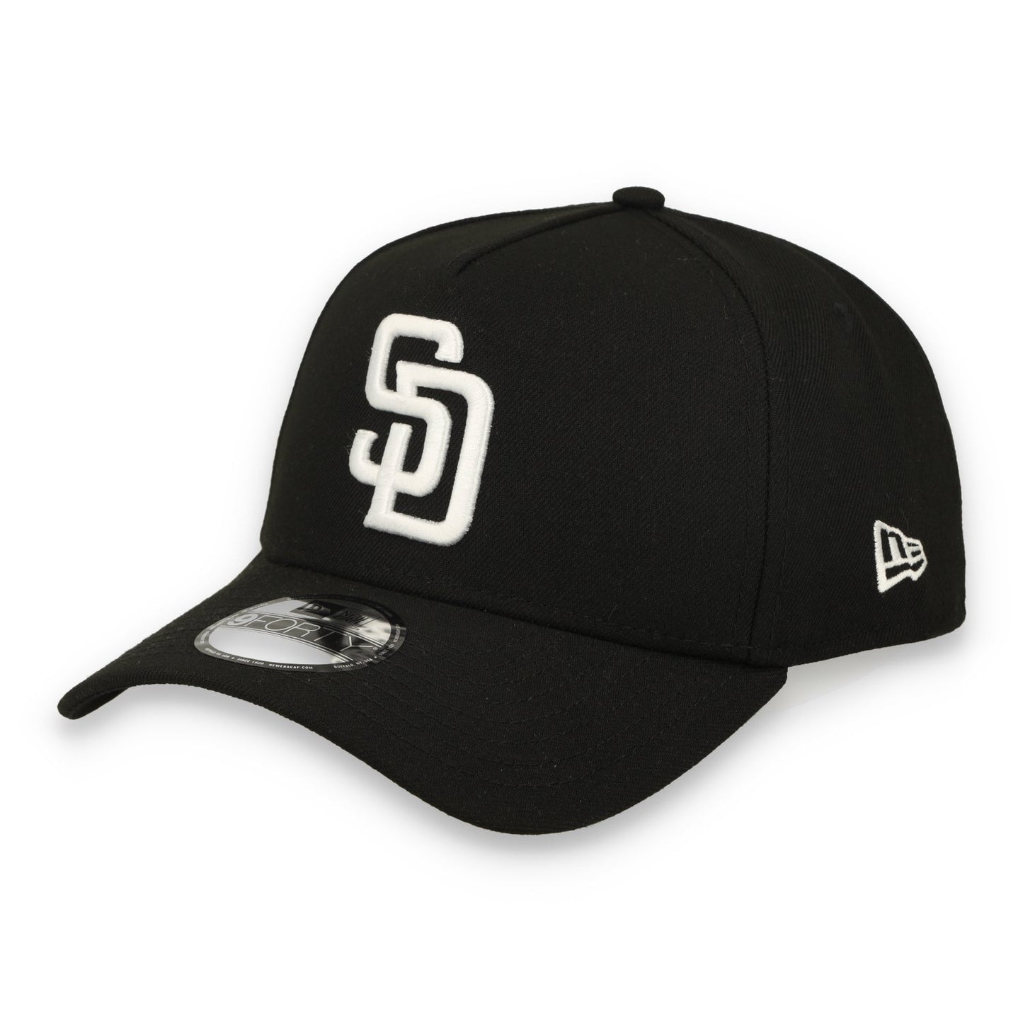 New Era San Diego Padres 9FORTY A-Frame Snapback Hat-Black/White