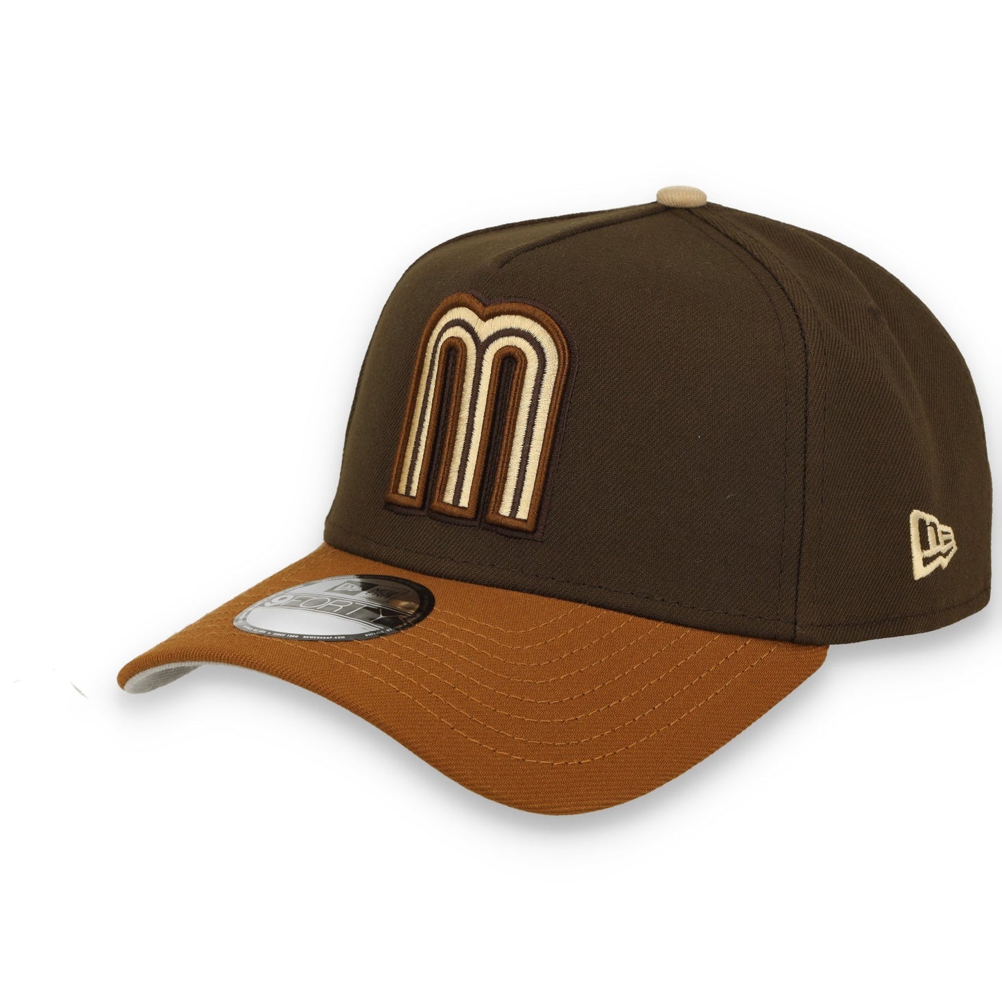 New Era Mexico WBC 9FORTY A-Frame Snapback Hat-Walnut brown