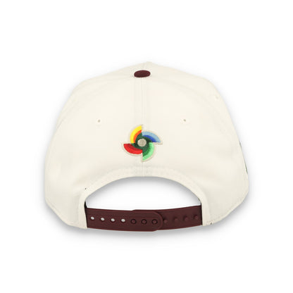 New Era Mexico WBC 9FORTY A-Frame Snapback Hat-White/Maroon