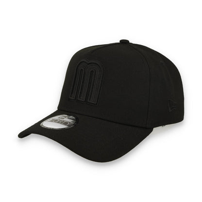 New Era Mexico WBC Black On Black 9FORTY A-Frame Snapback Hat-