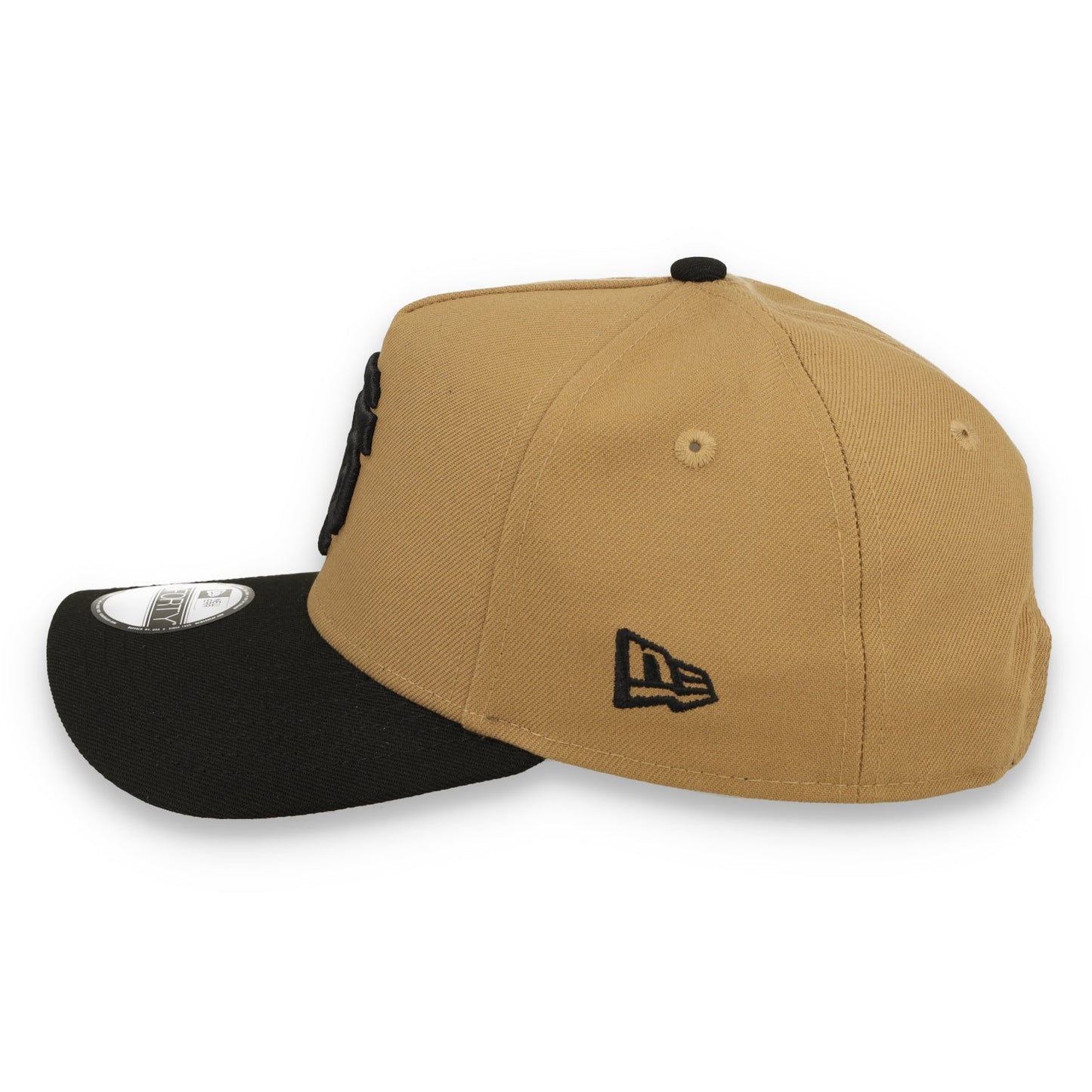 New Era Youth San Francisco Giants 9FORTY A-Frame Snapback Hat- Khaki Black