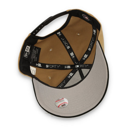 New Era Youth San Francisco Giants 9FORTY A-Frame Snapback Hat- Khaki Black