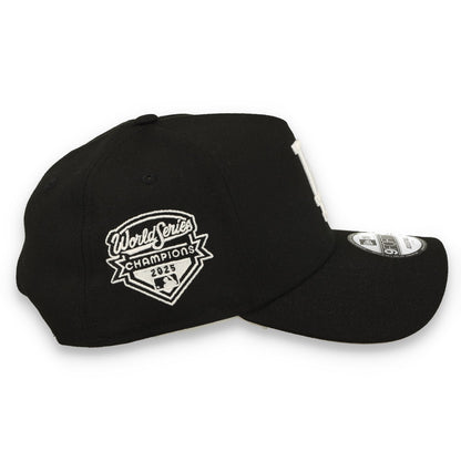 New Era Los Angeles Dodgers 2025 WS Champs 9FORTY A-Frame Snapback Hat-Black/White