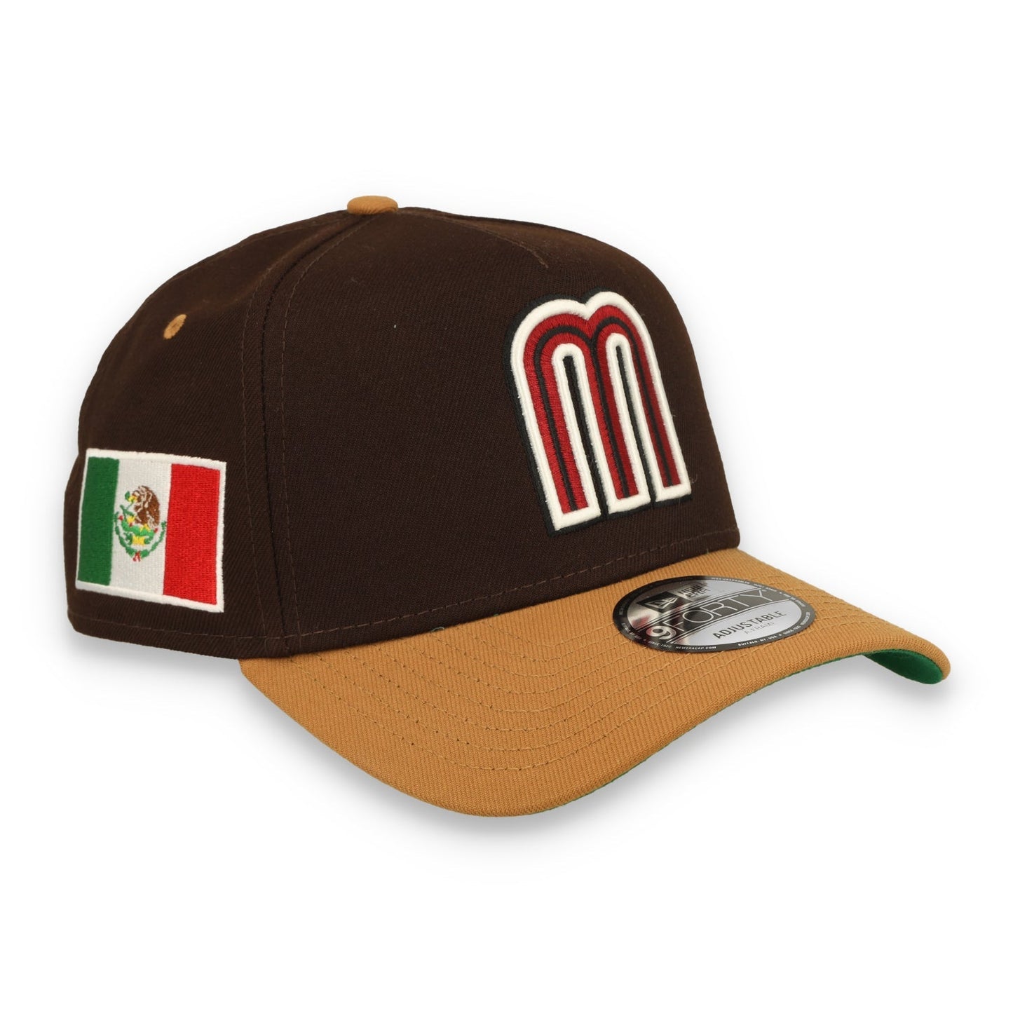 New Era Mexico WBC 9FORTY A-Frame Snapback Hat-Burnt Wood