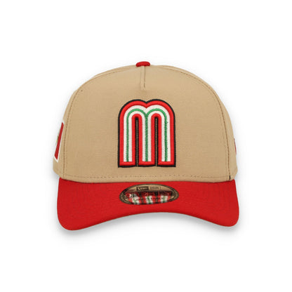 New Era Mexico WBC 9FORTY A-Frame Snapback Hat-Khaki