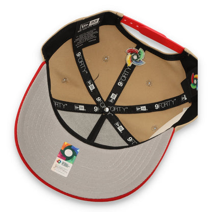 New Era Mexico WBC 9FORTY A-Frame Snapback Hat-Khaki