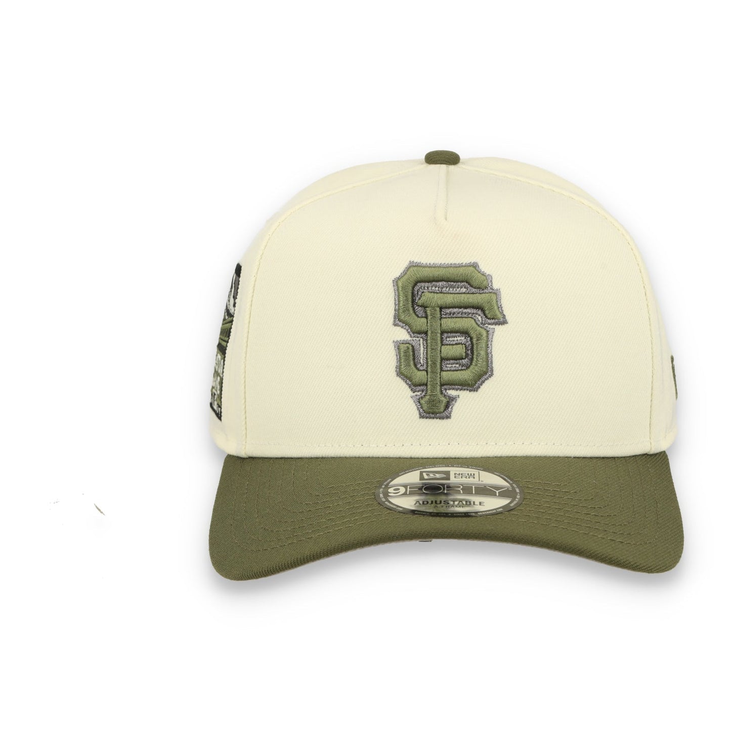 New Era San Francisco Giants ALL STAR 2007 SIDE PATCH 9FORTY A-Frame Snapback-Cream/olive green