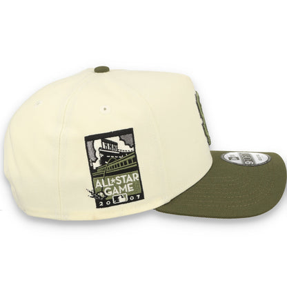 New Era San Francisco Giants ALL STAR 2007 SIDE PATCH 9FORTY A-Frame Snapback-Cream/olive green